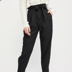 High waisted paperbag pants